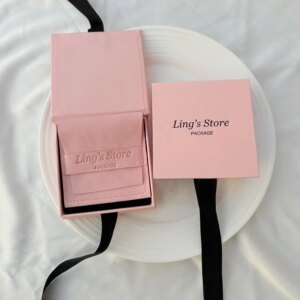 50Pcs Custom 9x9x3cm Jewelry Paper Ribbon Boxes Earrings Organizer and 50pcs Personalized 8x8cm Microfiber Jewellery Velvet Bag