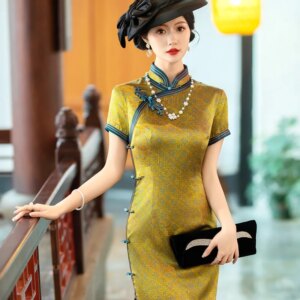 High-End Old Shanghai Real Silk Cheongsam Qipao 2024 New Daily Retro People Dress Long