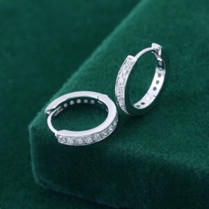 Provence Luxury Hoop Earrings for Women Men 14KGold DEF/VS Lab Diamonds Huggie Earrings Cartilage Piercing  Personalized Custom