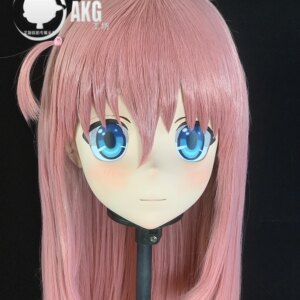 Customize Character Female/Girl Resin Kig Full Head With Lock Anime Cosplay Japanese Anime Kigurumi Mask