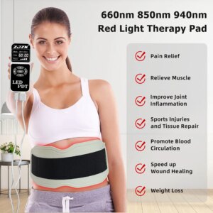 Red light therapy belt relief Silicone NIR Infrared Light Therapy Devices for Back Abdomen Knees Wrists Joints 450 LED chips