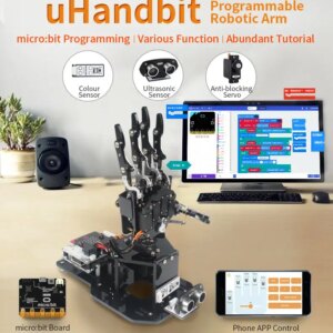 6 Dof Robotic Bionic Hand Manipulator Palm with 5 Fingers Project For Microbit Robot DIY Kit V2 Programmable Robot Starter Kit