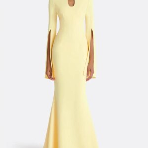 Customized Mermaid Long Sleeves Prom Dresses High Neck Pleated Beadings Party Dresses Floor Length Evening Dresses