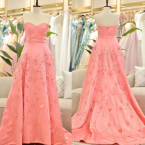 Customized s Flower Sequined Beading Feather Ruched Valentine’s Day A-line Sweetheart Bespoke Occasion Gown Long Dresses