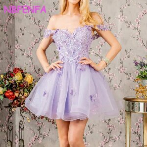 Vintage Appliques Tulle Evening Dresses Formal Cocktail Sexy Party Gown Short Mini Evening Dress Customized Vestido De Noiva