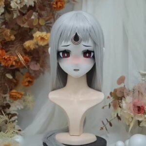 (NFD312-23)Customize Full Head With Lock Pretty Female/Girl Japanese Animego Character Kig Cosplay Kigurumi Mask Crossdress Doll