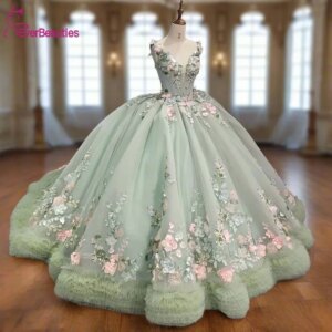 Ball Gown Quinceanera Dress Tulle Appliques Prom Evening Dress Sweetheart Party Dresses for Women Vestidos De 15 Quinceañera