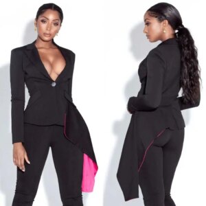 Fashion Mother Of The Bride Dress Pencil Pant One Button Blazer Suits Female Suit Lady Prom Party Casual Outfits Customize