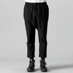 YOJI OOAK nine-quarter cuffed elastico-waisted shorts Dark functional leg Harlan pants casual pants port fashion