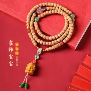 Fashionable and High Quality! Natural Passion Seed Multi Circle Barbie Sandalwood Cartoon Elephant God Wen Playful Bracelet