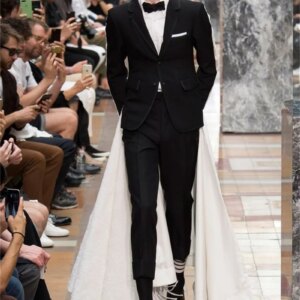 Black Men Suits 2 Piece Belted Blazer+Pants White Train Prom Wedding Tuxedos Coat Custom Made Formal Office Jacket Trousers