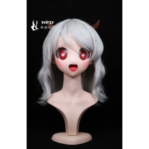 Kigurumi Udemos Kigurumi mask Full Headband Lock Changeable Face Cosplay Headshell Props Costume Anime