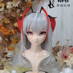 (NFD-47-27)Customize Full Head With Lock Crossdress Doll Female/Girl Japanese Anime Cartoon Character Kig Cosplay Kigurumi Mask