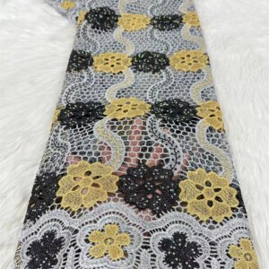 New Arrival African Guipure lace fabric Water Soluble Nigerian Guipure Cord lace for wedding party dress