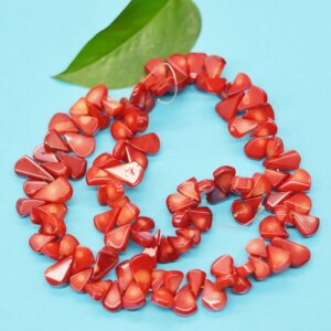 4 strands / lot. 7-10mm AAA + AA natural red coral smooth melon seed loose beads. DIY jewelry lovers best collection