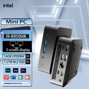 【3-year warranty】2025 New Portable Mini PC Gamer Intel Core i9 8950HK Windows 11 Mini Computer Gaming PC Desktop