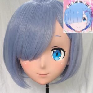 (GLA009)Customize Character Crossdressing Female/Girl Resin Full/Half Head With Lock Anime Cosplay Japanese Anime Kigurumi Mask