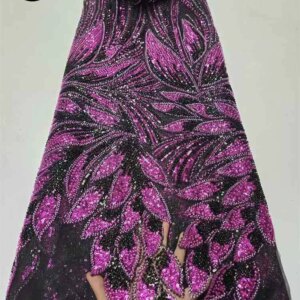 Luxury French Beaded Sequins Mesh Lace Fabric 2025 High Quality African Nigerian Wedding Lace Material Bridal Fabric Sewing