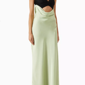 Elegant Cut-out Maxi Dress in Satin V-neck Lace Blackless Girls Long Evening Dress Prom Dresses 2024 For Birthday Party