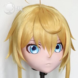 (AL51)Customize Character Crossdressing Female/Girl Resin Full/Half Head With Lock Anime Cosplay Japanese Animego Kigurumi Mask
