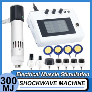 New Shockwave Therapy Machine 300MJ Physical Therapy Body Massage Relieve Knee Joint Pain 2in1 Shock Wave Body Massager