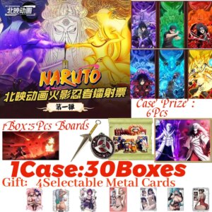 Beiying Animation Naruto Acrylic Ticket Stub A6 Size 1box6pcs Kakashi Uzumaki Naruto Sasuke Board Game Original Box Child Gifts
