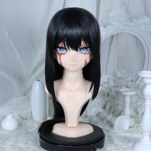 Customize Character Female/Girl Resin Kig Full Head With Lock Anime Cosplay Japanese Anime Kigurumi Mask