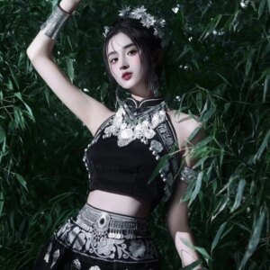 Female New Long Dress Yunnan Minority Travel Photography of Miao Suit Ethnic Characteristics