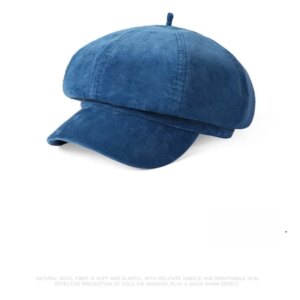 New elegant fashion wear into corduroy newsboy hat girl
