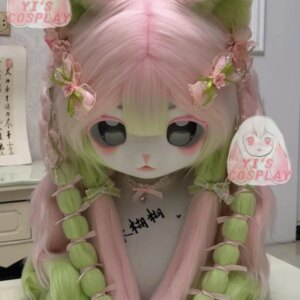 Yis cosplay Custom Furry head Kigurumi Head Cosplay Kemono Fursuit Handmade Headsets Beast Customized Fursuit Kemono Head