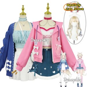 Anime Fuwawa Mococo Abyssgard Cosplay Costume KAWAII Princess Lolita Skirt Women’s Dresse Hololive Holo Vtuber Role-playing Suit