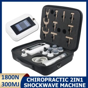 300MJ Shockwave Therapy Machine Body Massage Sports Injury Pain Relief Relieve Muscle Soreness Chiropractic Adjusting Tools 2in1