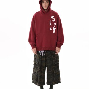 American Retro Camouflage Cropped Pants Men’s and Women’s Loose Wide-Leg Multi-Pocket Straight Cargo Trousers