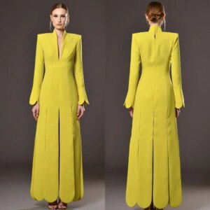 High Quality Sparkle Exquisite Jersey Draped Ruched Pleat Graduation A-line V-Neck Bespoke Occasion Gown Midi Dresses