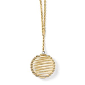 14k Twotone Wire Wrapped Necklace