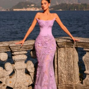 Romantic Strapless Prom Dress 2025 Charming Flower Applique Party Dress Graceful A-Line Floor-Length Evening Gowns Customized
