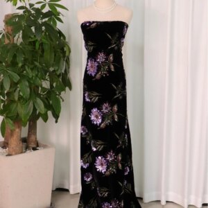 Three-Dimensional Flower Bead Tube Sequined Embroidered Coat Wedding Dress Women’s Clothing Suit Fabric
