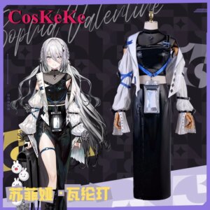 CosKeKe Sophia Valentine Cosplay Anime Vtuber Nijisanji Costume Sweet Lovely Uniform Women Halloween Party Role Play Clothing