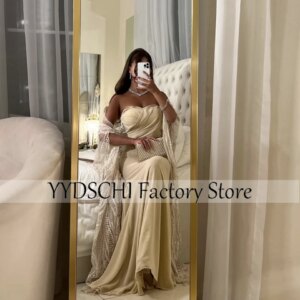 Customized Evening Dresses Mermaid A-LINE Applique Strapless Beading Party Dresses Sexy 2024 Formal for Women vestidos de noche
