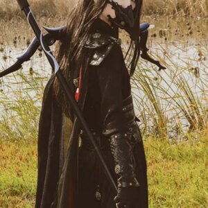 Han Fu Mo Ran Xiao Ce’an Xiao Fuxuan Dan Tai Jin Cos Versatile Ancient Style Silver Black Cosplay Costume Halloween