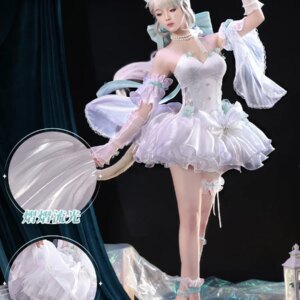 Three-point Delusion Genshin Impact Lynette Angel Courtyard Women Cosplay Costume Cos Game Anime Party Uniform Hallowen Play