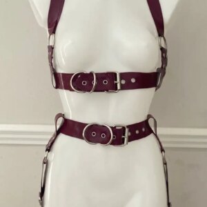 Latex rubber sexy handmade cosplay Latex harness
