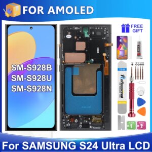 S24 Ultra For Samsung For AMOLED S24U S928B S928U S928W S928E LCD Display Touch Screen Digitizer Assembly Replacement