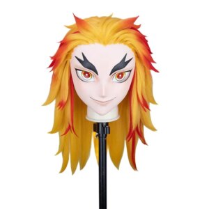 Customized Ghost Slayer Blade, Big Brother, Purgatory Apricot Shoulang Kigurumi mask Full Headband Lock Cosplay Headshell Masks
