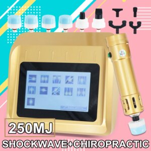 2025 Shockwave Therapy Machine 2 IN 1 Massager Body Pain Removal Massage Relaxation Physical 250MJ Shock Wave Chiropract Tools