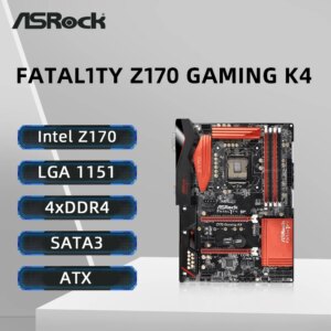 ASRock Fatal1ty Z170 Gaming K4 Motherboard Support i7-7700K 6700 i5-7600K 6500 i3-7300 i3-6300T CPU DDR4 3866+ HDMI M.2 NVME ATX