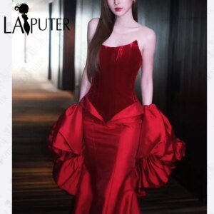 Mermaid Burgundy Evening Dress with Rose Shawl Woman Celebrity Dress Off Shoulder Corset Elegant Formal Gown