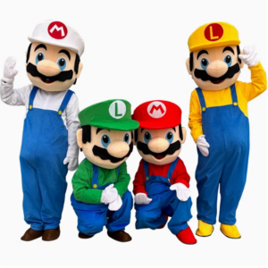 Red Boy Mascot Costume Party Fancy Dress Brothers Suits Adul Disguise Bearded Uncle Halloween Carnival costumes