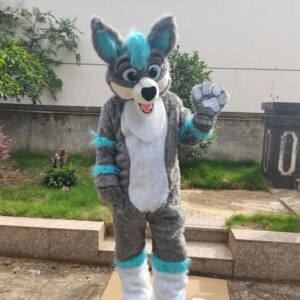 Husky Fox Dog Mascot Costume Furry Wolf Fursuit Halloween Christmas Carnival Fancy Party Dress  Advertising Outfits for Adults