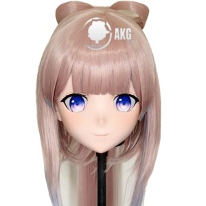 (AL08)Customize Character Crossdressing Female/Girl Resin Full/Half Head With Lock Anime Cosplay Japanese Animego Kigurumi Mask